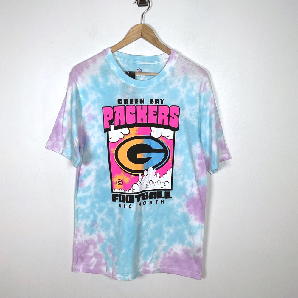 Green Bay Packers Tie Dye T Shirt‎ Kids XL (18/20) NFL Football Tee